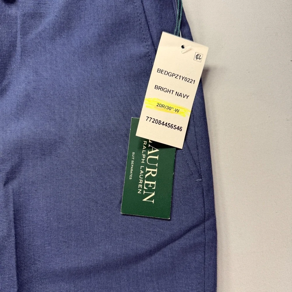 Lauren Ralph Lauren Dress Pants Mens 30x32 Blue Suit Seperates Office NWT